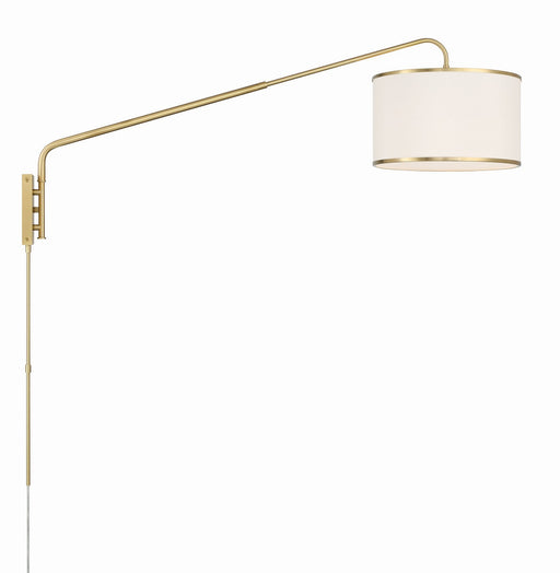 Mallory 1-Light Task Sconce in Soft Brass by Crystorama - MPN MAL-601-SB