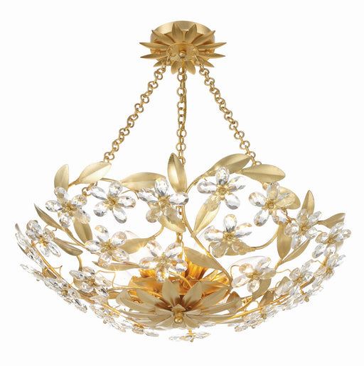 Marselle 6-Light Semi-Flush Mount in Antique Gold by Crystorama - MPN MSL-306-GA_CEILING
