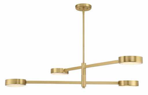 Orson 4-Light Chandelier in Modern Gold by Crystorama - MPN ORS-734-MG-ST
