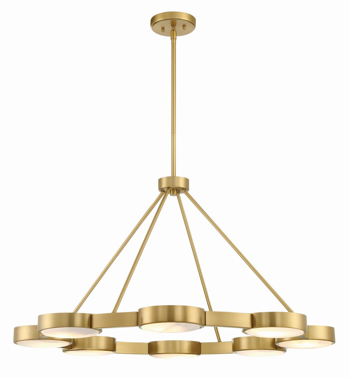 Orson 8-Light Chandelier in Modern Gold by Crystorama - MPN ORS-738-MG-ST