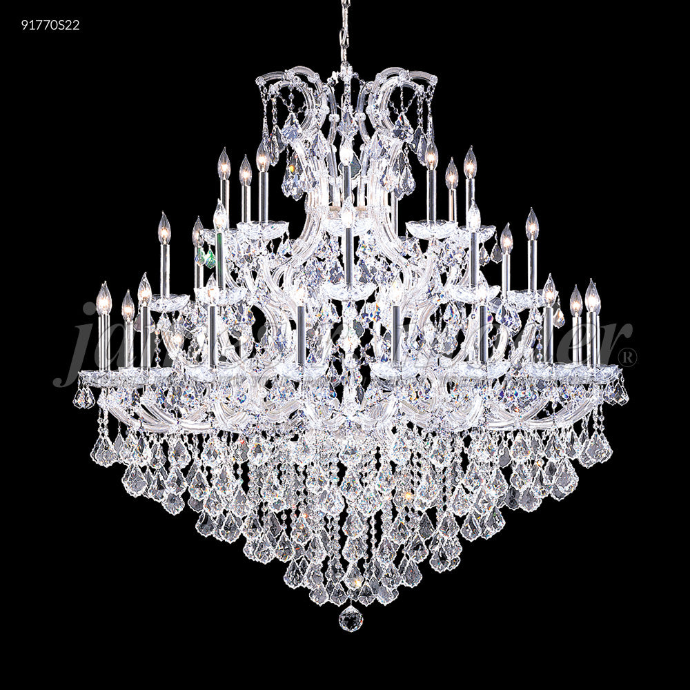 Maria Theresa Grand 37-Light Chandelier in Silver with Imperial Crystal - Lamps Expo
