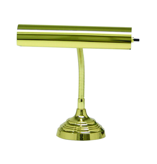 Desk Piano Lamp 10 Inch Gooseneck in Polished Brass
