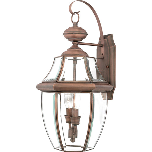 Newbury 2-Light Outdoor Lantern in Aged Copper