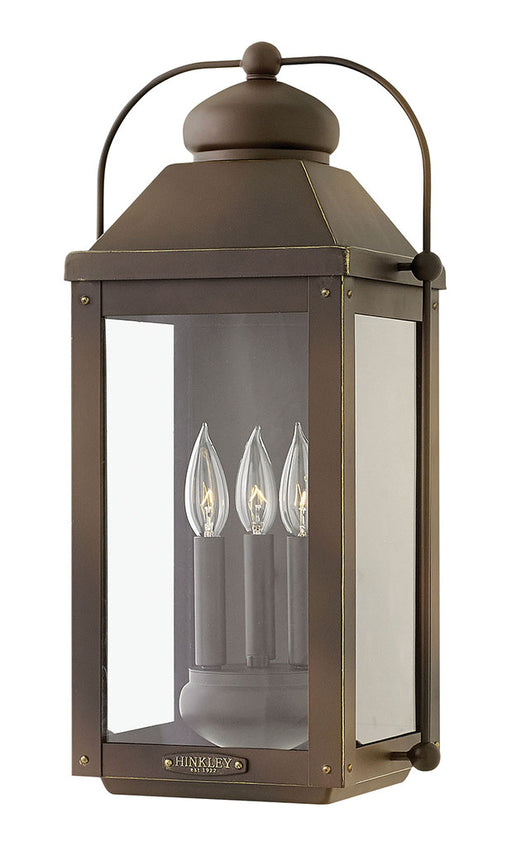 Anchorage Large Wall Mount Lantern in Light Oiled Bronze