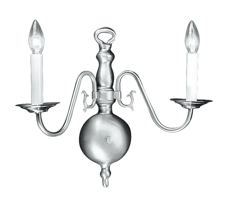 Williamsburgh 2 Light Wall Sconce in Brushed Nickel