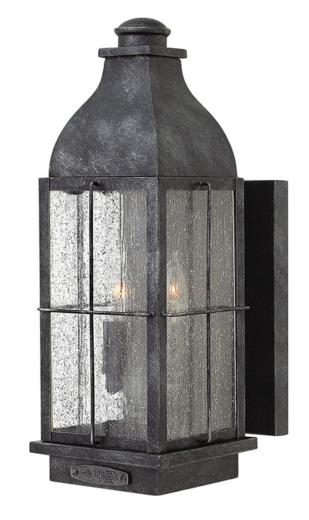 Bingham Medium Wall Mount Lantern in Greystone