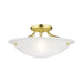Oasis 3 Light Ceiling Mount in Polished Brass