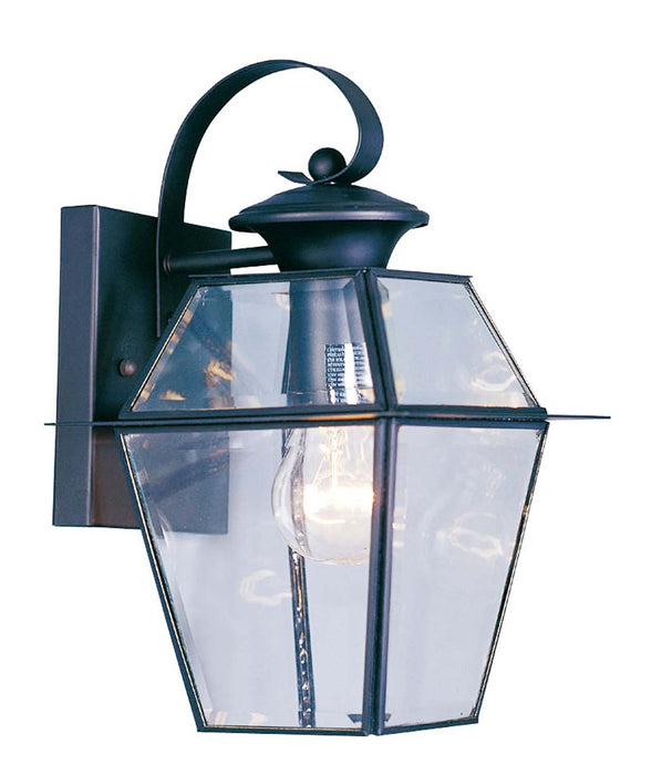 Westover 1 Light Outdoor Wall Lantern in Black
