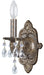 Paris Market 1 Light Wall Mount in Venetian Bronze with Clear Hand Cut Crystal