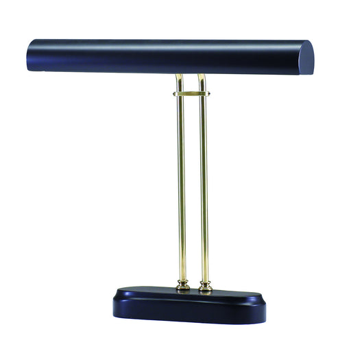 Digital Piano Lamp 16 Inch Black with Polished Brass Accents