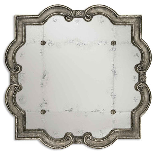 Uttermost's Prisca Distressed Silver Mirror Designed by Grace Feyock