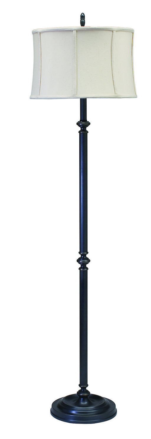Coach 61 Inch Oil Rubbed Bronze Floor Lamp with Off-White Linen Softback Shade