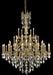 Rosalia 45-Light Chandelier in French Gold with Golden Teak (Smoky) Royal Cut Crystal