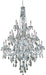 Verona 25-Light Chandelier in Chrome with Golden Teak (Smoky) Royal Cut Crystal