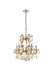 Maria Theresa 6-Light Pendant in Gold with Golden Teak (Smoky) Royal Cut Crystal