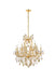 Maria Theresa 13-Light Chandelier in Gold with Golden Teak (Smoky) Royal Cut Crystal