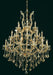 Maria Theresa 28-Light Chandelier in Gold with Golden Teak (Smoky) Royal Cut Crystal