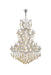 Maria Theresa 61-Light Chandelier in Chrome with Golden Teak (Smoky) Royal Cut Crystal
