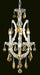 Maria Theresa 4-Light Chandelier in Chrome with Golden Teak (Smoky) Royal Cut Crystal