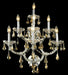 Maria Theresa 7-Light Wall Sconce in Chrome with Golden Teak (Smoky) Royal Cut Crystal