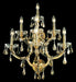 Maria Theresa 7-Light Wall Sconce in Gold with Golden Teak (Smoky) Royal Cut Crystal
