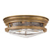 Hadley Medium Flush Mount in Brushed Bronze with Clear glass