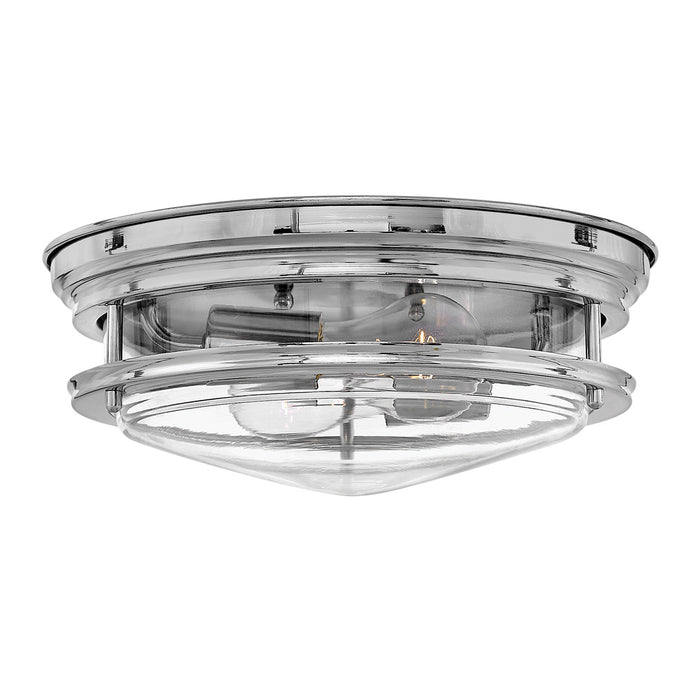 Hadley Medium Flush Mount in Chrome with Clear glass