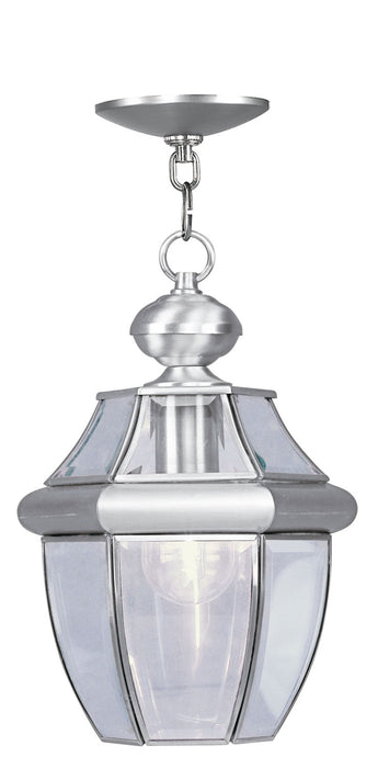 Monterey 1 Light Outdoor Chain Lantern in Brushed Nickel