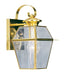 Westover 1 Light Outdoor Wall Lantern in Polished Brass