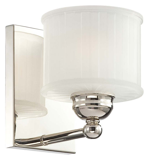 1730 Series 1-Light Bath Vanity in Polished Nickel & Etched Glass