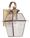 Westover 1 Light Outdoor Wall Lantern in Antique Brass