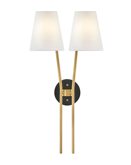 Aston Two Light Sconce in Heritage Brass