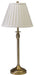 Vergennes Antique Brass Table Lamp with Off-White Linen Softback Shade