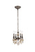 Lillie 4-Light Pendant in Pewter with Golden Teak (Smoky) Royal Cut Crystal