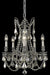 Rosalia 5-Light Pendant in Pewter with Golden Teak (Smoky) Royal Cut Crystal