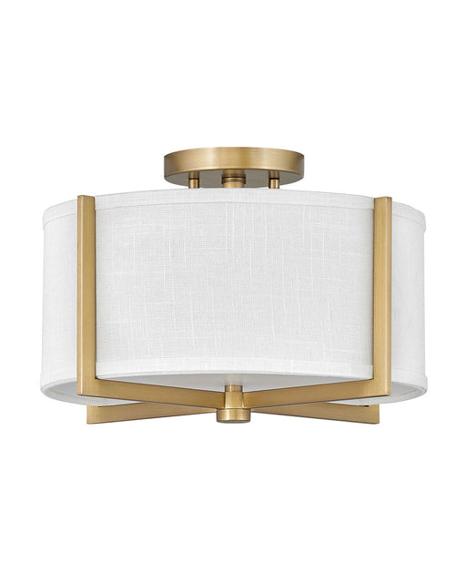 Axis Small Semi-Flush Mount in Heritage Brass