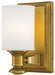 Harbour Point 1-Light Bath Vanity in Liberty Gold & Etched Opal Glass