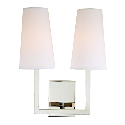 Ingrid 2-Light Wall Sconce in Polished Nickel