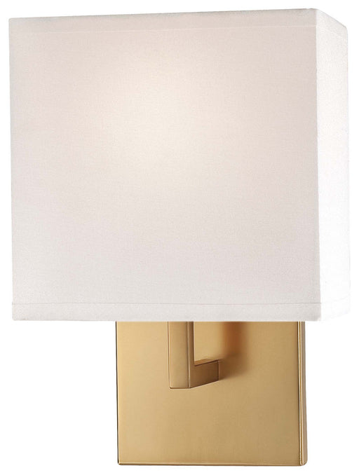 1 Light Wall Sconce in Honey Gold with White