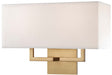 2 Light Wall Sconce in Honey Gold with White
