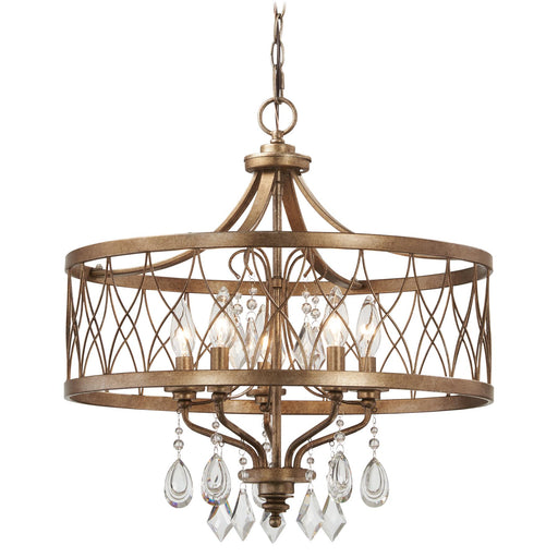 West Liberty 5-Light Chandelier in Olympus Gold - Lamps Expo