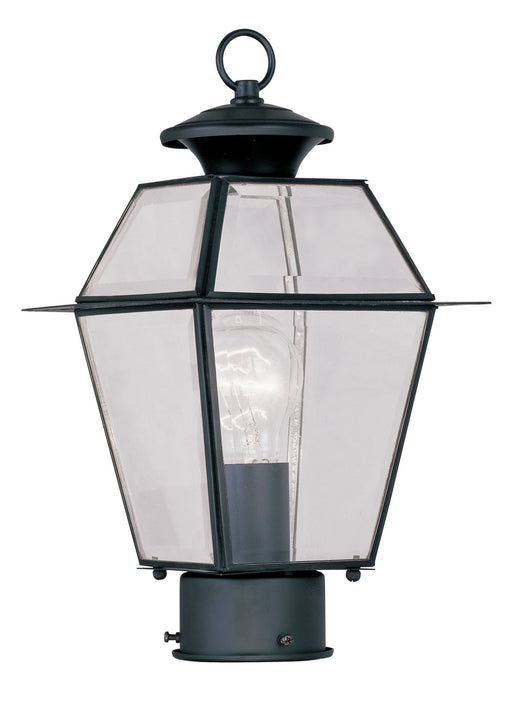 Westover 1 Light Outdoor Post Lantern in Black