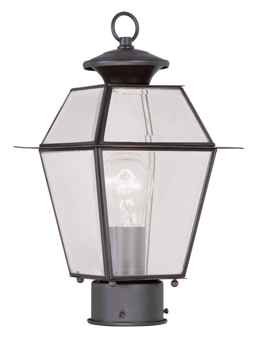 Westover 1 Light Outdoor Post Lantern in Bronze