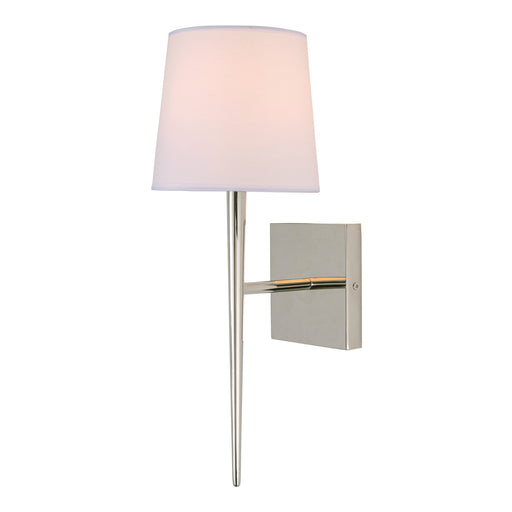 Ronnie 1-Light Tapered Rod Wall Sconce in Polished Nickel