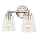 Larchmont 2-Light Vanity  in Polished Nickel
