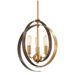 Criterium Pendant/Semi-Flush Mount in Aged Brass with Textured Iron - Lamps Expo