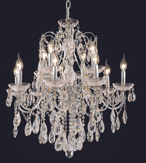 St. Francis 12-Light Chandelier in Chrome with Clear Royal Cut Crystal