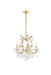 Maria Theresa 6-Light Pendant in Gold with Clear Royal Cut Crystal