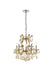 Maria Theresa 6-Light Pendant in Golden Teak with Golden Teak (Smoky) Royal Cut Crystal