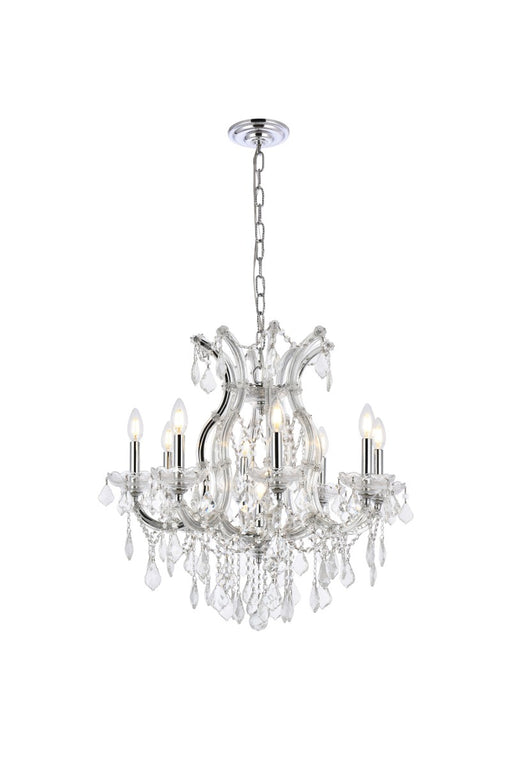 Maria Theresa 9-Light Chandelier in Chrome with Clear Royal Cut Crystal
